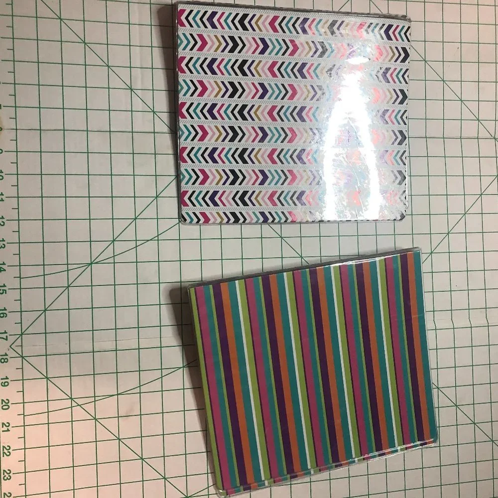 2 jot binders 3 ring, 1 inch stripes and multicolor arrow School Supplies + 1
